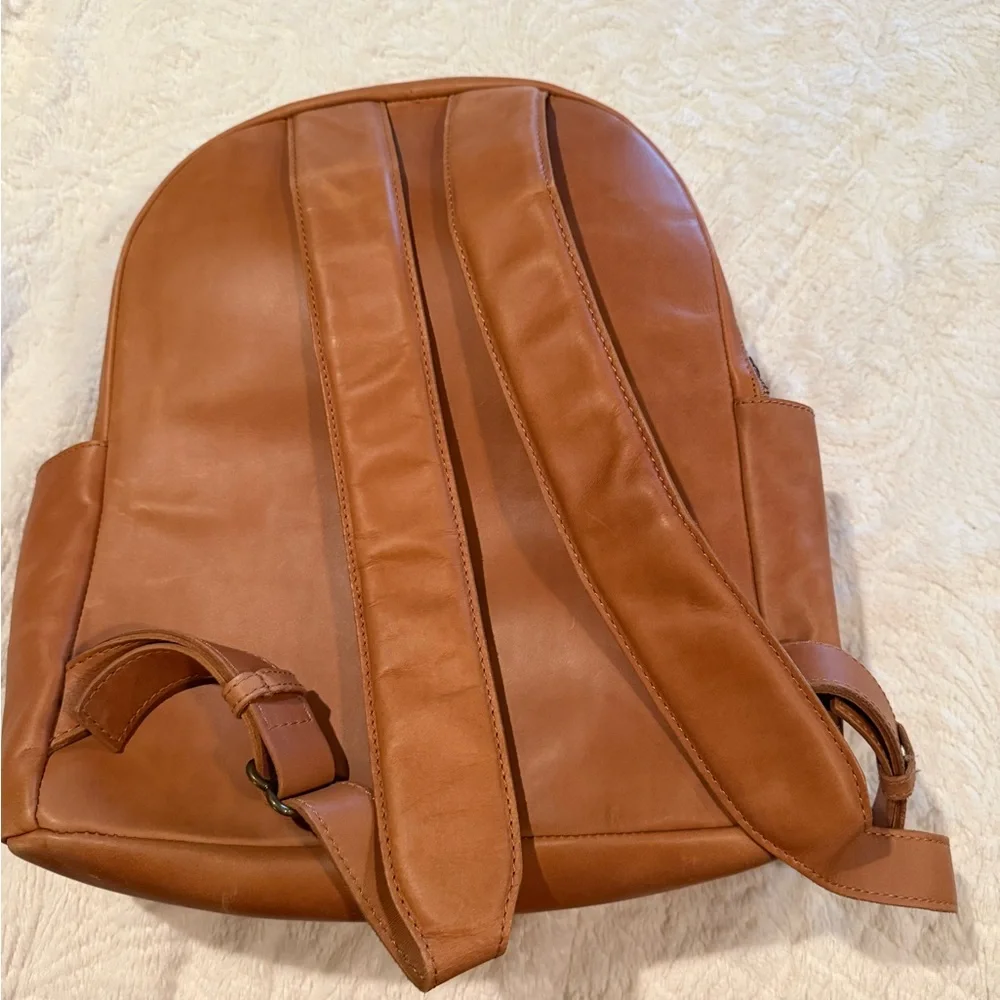 Able Tan Leather Backpack - Picture 3 of 9